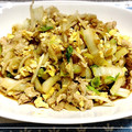 disneyかよ's cooksnap of when they made 豚こまと白菜と卵のオイスターソース炒め.