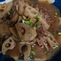 ぴあののりこ's cooksnap of when they made レンコンと牛肉の中華風煮物.
