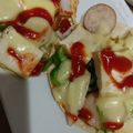 ｽｶｲﾌｨｯｼｭ☆'s cooksnap of when they made 餃子の皮で簡単ミニピザ.