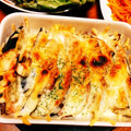milk55's cooksnap of when they made 簡単 なすとエリンギとハムのチーズ焼き.