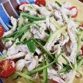 ☆三姉妹の母ちゃん☆'s cooksnap of when they made 疲労回復に☆鶏胸肉のバンバンジーサラダ.