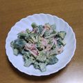 55才のおじさん's cooksnap of when they made おかずになるブロッコリとカニカマのサラダ.