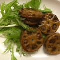 かんばんむすめ's cooksnap of when they made れんこん肉はさみのオイスターソース煮.
