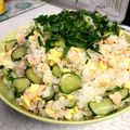 まりちゃん0105's cooksnap of when they made 簡単！さっぱりキュウリ鮭ちらし寿司.