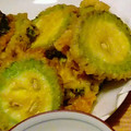 ふぁにゃぽ's cooksnap of when they made 下処理なし！そのまんまゴーヤの天ぷら♪.