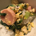 くらげあむ's cooksnap of when they made 簡単副菜☆小松菜と魚肉ソーセージの卵炒め.