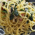 たみゅこ's cooksnap of when they made 旨味だしで♪ほうれん草の和風豆乳パスタ.