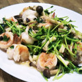 87yukimam's cooksnap of when they made 簡単♪海老と豆苗エリンギのバター醤油炒め.