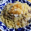 伶夜11's cooksnap of when they made オイルサーディン缶詰めの和風おろしパスタ.