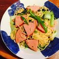 kaokaofood's cooksnap of when they made ハムステーキスパゲティ.
