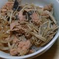 単！！'s cooksnap of when they made ◎味噌バターの鮭乗っけもり丼◎.