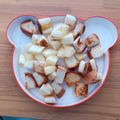 マイとクロの幸せ生活's cooksnap of when they made 1歳の朝ごはん。超簡単、りんごトースト。.
