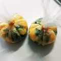 まり0105's cooksnap of when they made ✣　わかめとカニカマの卵茶巾　✣　.