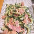 クックJCKHZU☆'s cooksnap of when they made 簡単！ゴーヤとべーコンのめんつゆマヨ♪.