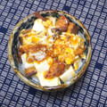 nosso's cooksnap of when they made 簡単過ぎる？鯖のみそ煮缶と豆腐の卵とじ丼.