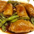 cookk12's cooksnap of when they made 【きのこ】椎茸とズッキーニの肉巻き丼.