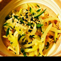 ぐでたまごちゃん's cooksnap of when they made 胡瓜ともやしとハムの中華サラダ.