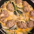 さっくん's cooksnap of when they made とろ～り♪キムチ肉団子と白菜のクリーム煮.