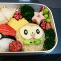513174's cooksnap of when they made キャラ弁 ポケモン☆モクロー弁当3.