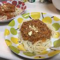 ayako0527's cooksnap of when they made トマト缶で♪*ﾟミートソースパスタ.
