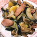 みよ～'s cooksnap of when they made 茄子じゃがウインナーの味噌マヨ炒め.