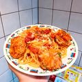 ひよりんご21's cooksnap of when they made 「カリオストロの城」ミートボールパスタ.