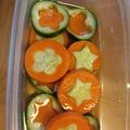 さねはは's cooksnap of when they made 飾り切り（人参・キュウリ）お弁当に♪.