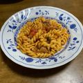 SBFRANKY's cooksnap of when they made 鯖缶でネジネジ(フジッリ)トマトパスタ♪.