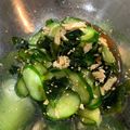 料理苦手はる's cooksnap of when they made 大人気♬ キュウリとワカメササミ和え.