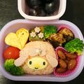 くまとこぐまとねこ's cooksnap of when they made キャラ弁☆真ん丸おにぎりのマイメロちゃん.