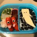 豆乳pudding's cooksnap of when they made キャラ弁♪一反もめん・ちょうちんオバケ.
