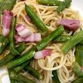 はに333's cooksnap of when they made 厚切りベーコンとインゲンのペペロンチーノ.