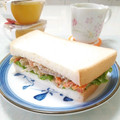 ぱふ♪'s cooksnap of when they made おひとりさまのごぼうサラダサンド.