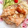 ◇あいす◇'s cooksnap of when they made 鶏もも肉のガーリックバター醤油ステーキ.