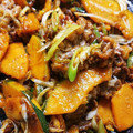 ヤアマアコ's cooksnap of when they made かぼちゃと牛肉のオイスター炒め.
