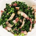 ふぁみぴい's cooksnap of when they made 大根の葉とベーコンの炒め物.