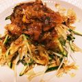 ぴぃー子's cooksnap of when they made 大根と胡瓜と大葉のサラダ　梅ドレッシング.