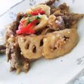 メイ1014's cooksnap of when they made ご飯が進む！豚コマとレンコンの甘酢炒め★.