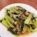 麻's cooksnap of when they made 簡単10分で♡小松菜とツナ炒め.