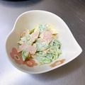 K0A9O0R8U♪'s cooksnap of when they made 茹で卵とハムとスナップエンドウのサラダ.