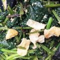 ちいいいいいいちゃん's cooksnap of when they made さつまいもの葉と葉柄の味噌炒め.