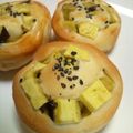 ＊しゃむにぃ＊'s cooksnap of when they made 簡単レンジ発酵！ゴマとさつまいものパン♪.