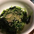 んりおか's cooksnap of when they made ワカメとミツバのおひたし.