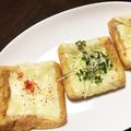 120615's cooksnap of when they made お手軽おつまみ♪油揚げのマヨチーズ焼き.