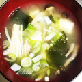 ムーミン☆ママ's cooksnap of when they made 豆腐とわかめとネギの味噌汁.