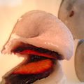 むめ子's cooksnap of when they made ☆超簡単レンジでイチゴ大福.