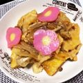 ばやし's cooksnap of when they made 簡単：薩摩芋の天麩羅で作る甘辛卵とじ.
