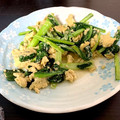 クックKH3DJA☆'s cooksnap of when they made 小松菜と卵の炒め物.