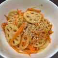 料理苦手はる's cooksnap of when they made 常備菜にんじんとれんこんのきんぴら.