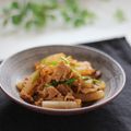 まろんかふぇ's cooksnap of when they made 大根と豚小間の味噌にんにく炒め.